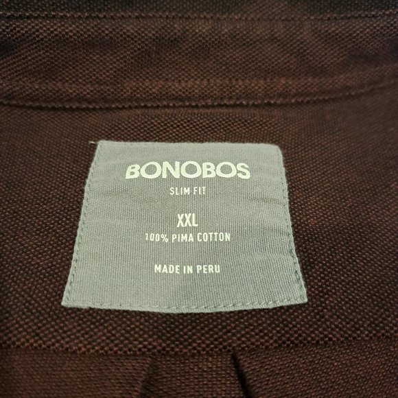 Bonobos Slim Fit men's XXL long sleeve three button polo - Picture 2 of 11